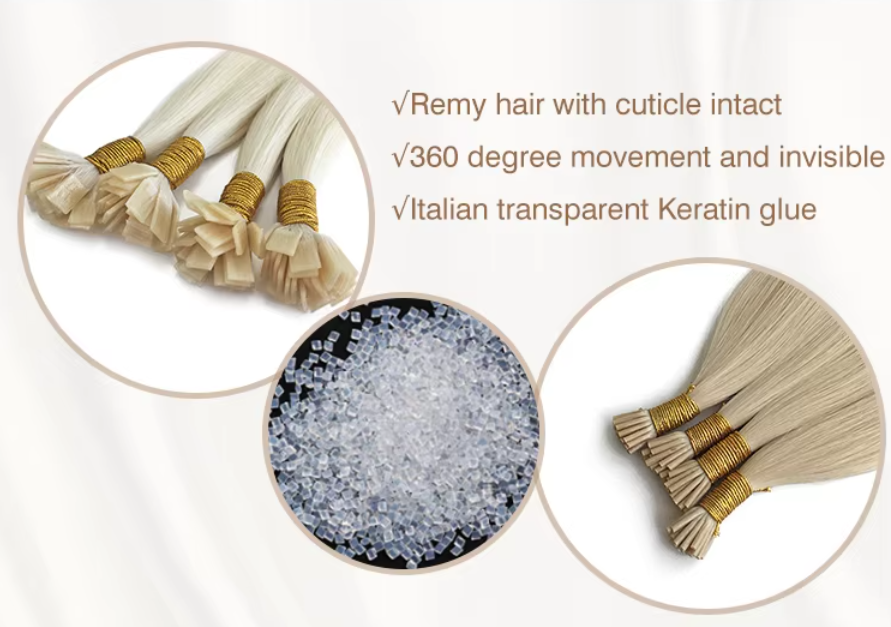 Remy Hårförlängning Keratin Tips 