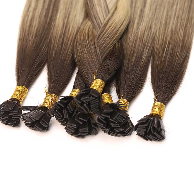 Hårförlängning med platt spets