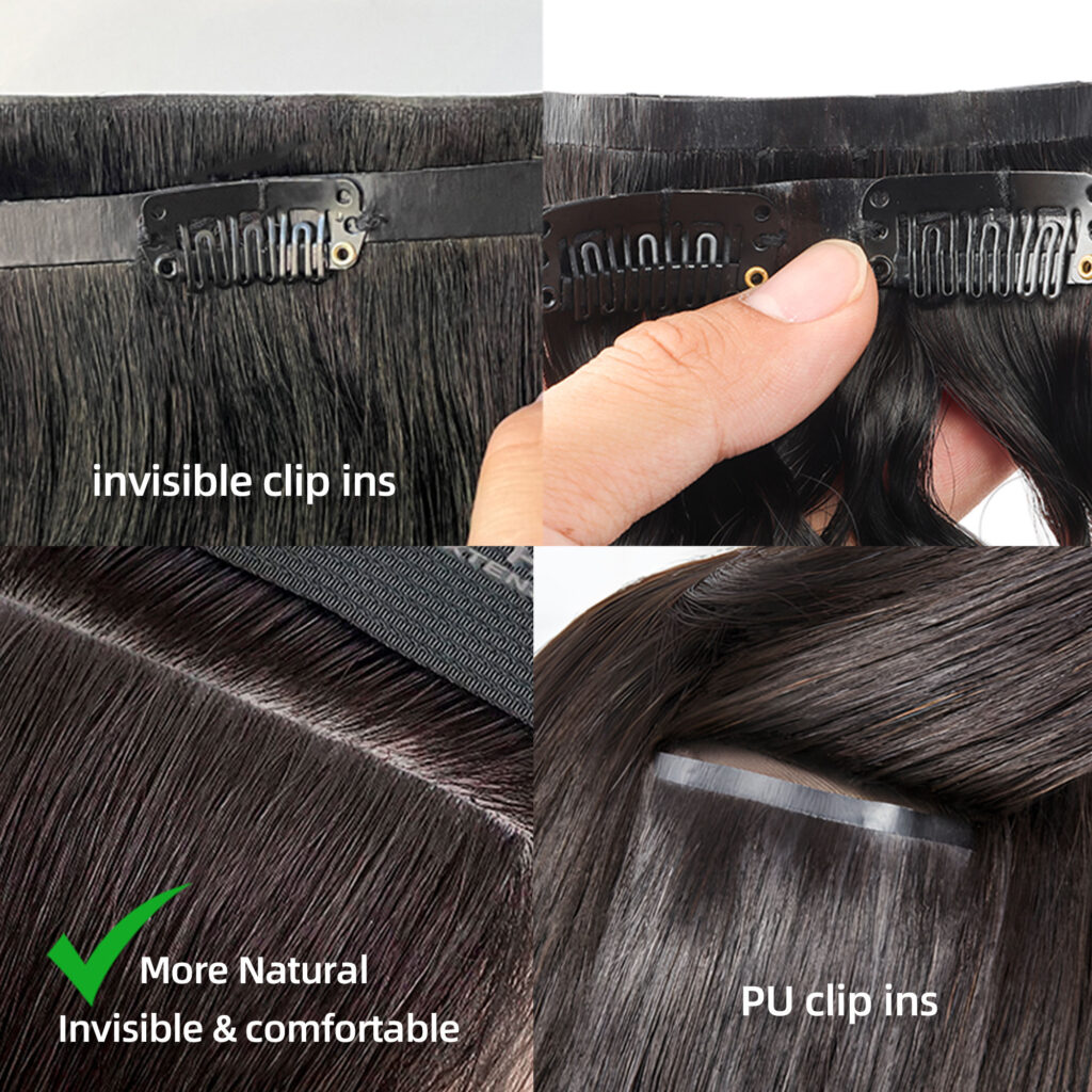 Clip on hair extensions