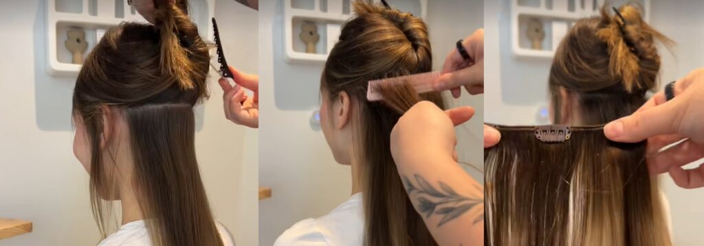 How to install clip in hair extensions