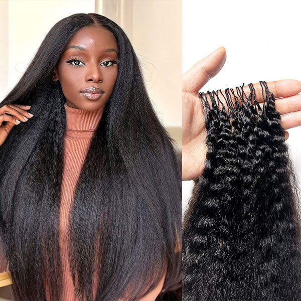 Lyxigt Remy Kinky rakt hår Två flikar fjäderhår