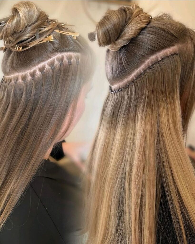 Kaltverschmelzung Haarverlängerungen