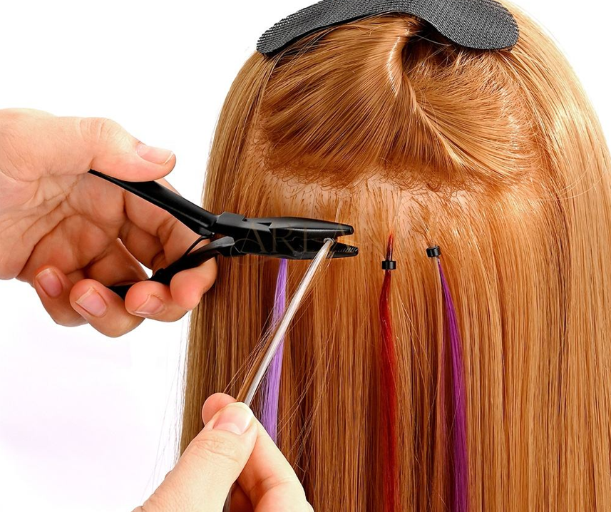 Kaltverschmelzung von Haarverlängerungen
