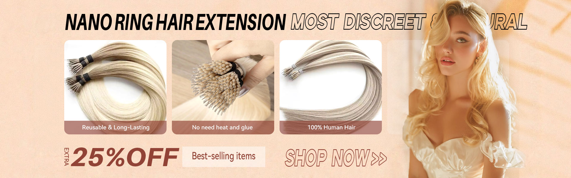 extension de cheveux nano ring