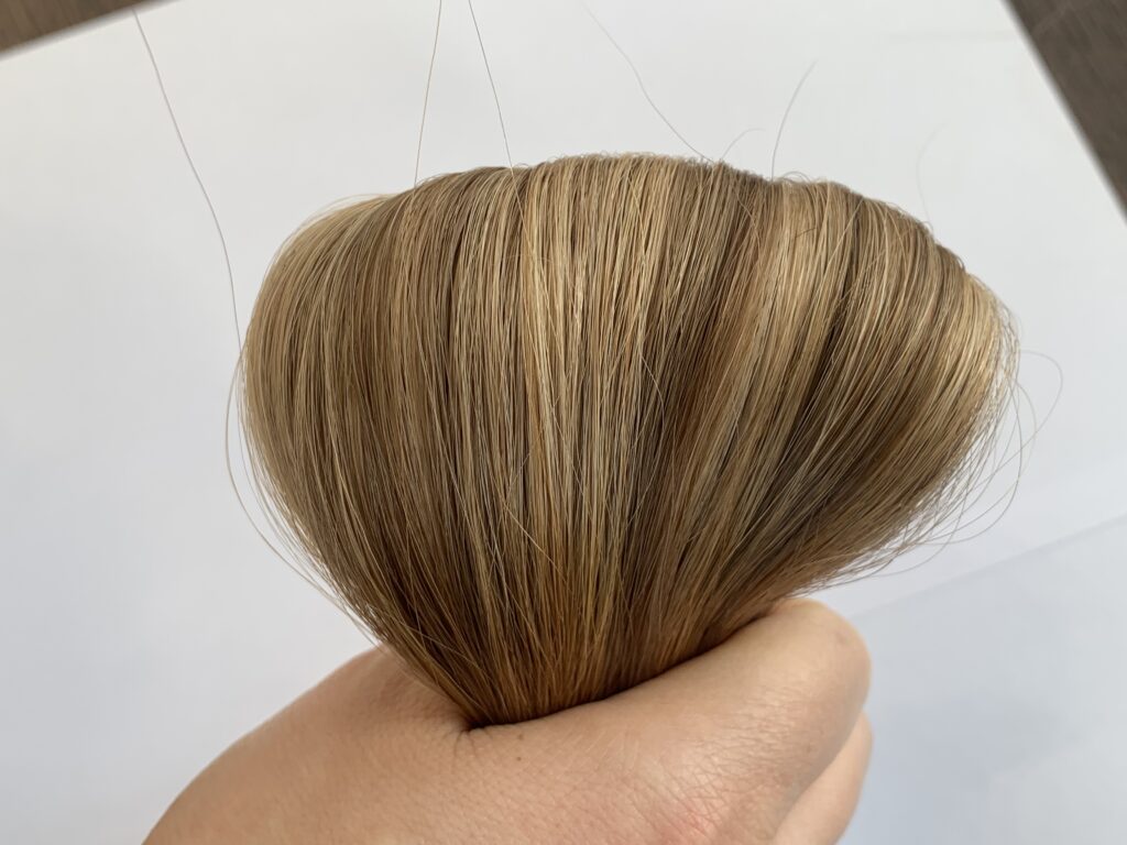 extensão de cabelo duplo puxado