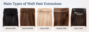 Weft Hair Extension Types