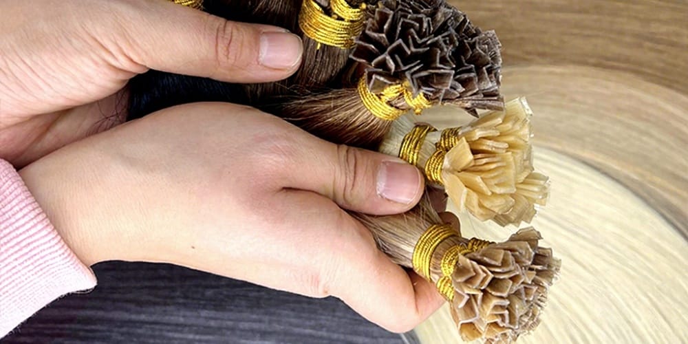 encomenda de extensões de cabelo a granel