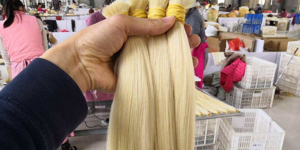 encomenda de extensões de cabelo a granel